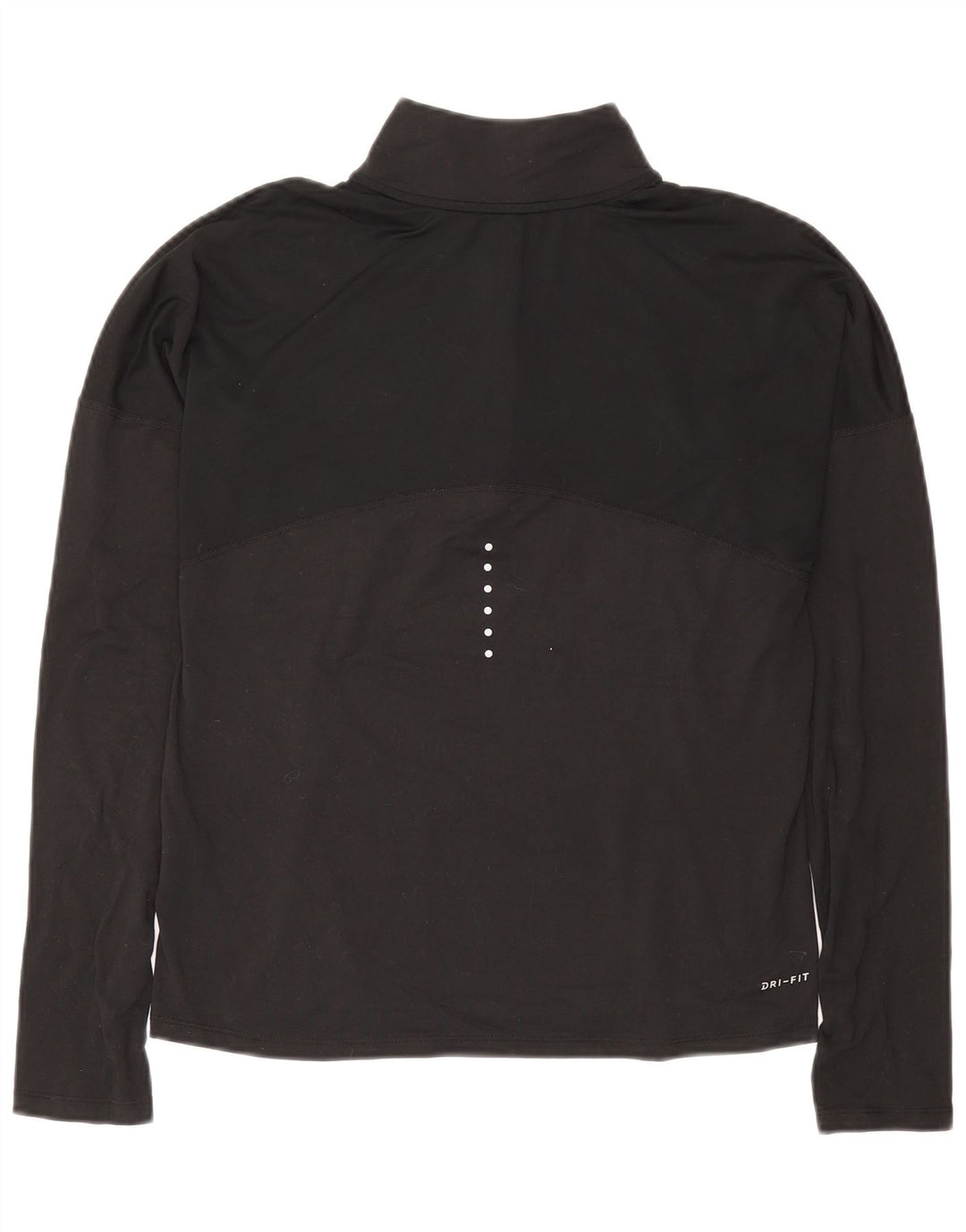 Женский пуловер с воротником на молнии NIKE Dri Fit UK 10, маленький черный цвет