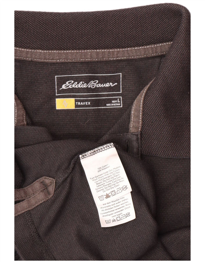 Мужская рубашка-поло EDDIE BAUER, большая серая, хлопок