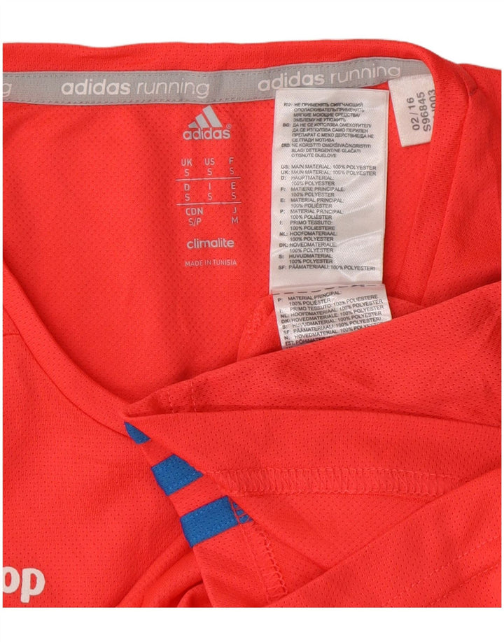 Мужская футболка ADIDAS Climalite с рисунком, маленький красный полиэстер