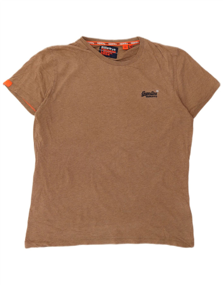 Мужская футболка Superdry Top из хлопка среднего коричневого цвета