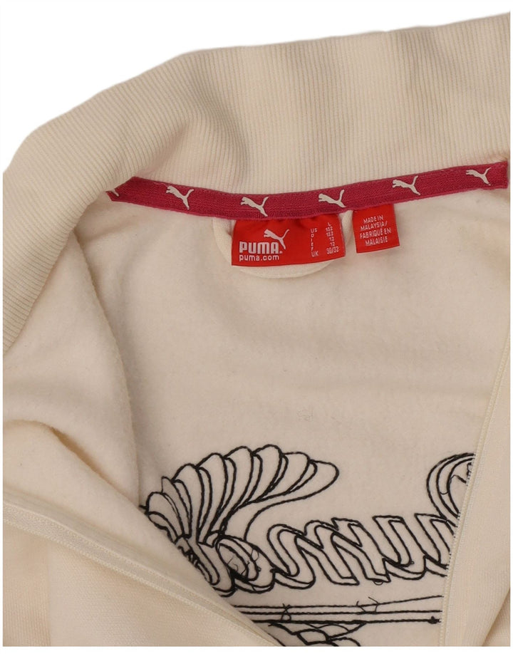 Спортивный костюм с графическим рисунком для девочек Puma, белая куртка 11–12 лет