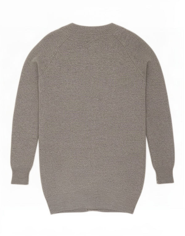 Женский кардиган Massimo Dutti UK 16, большой серый шерстяной свитер