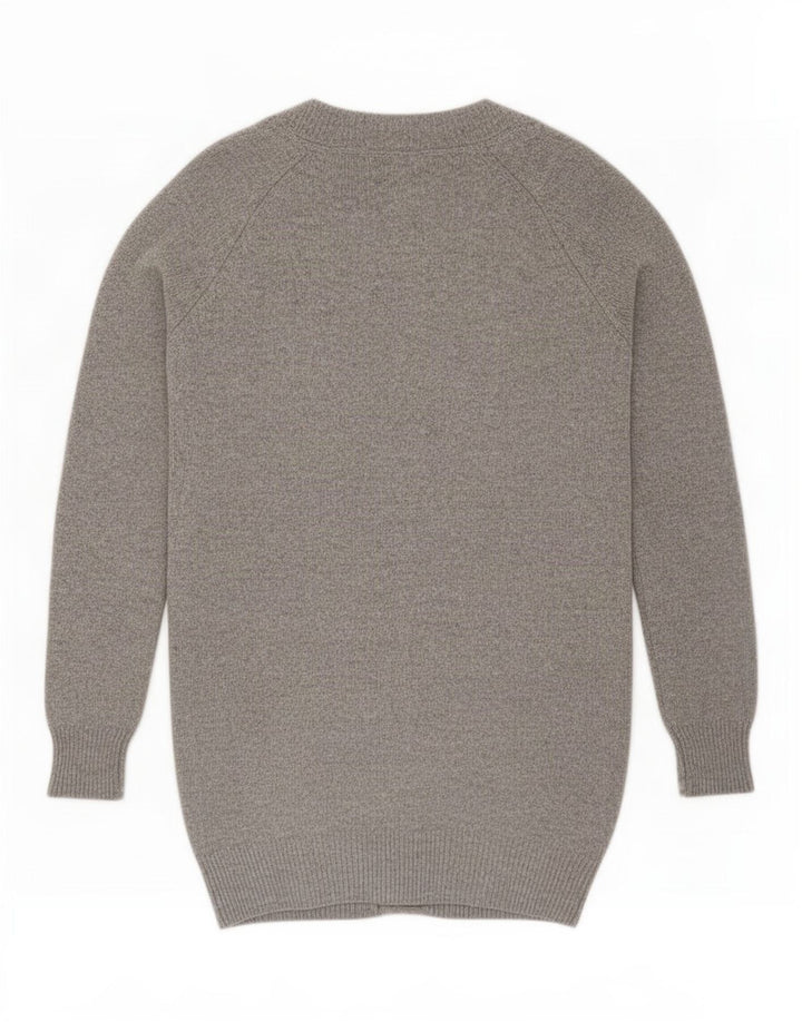 Женский кардиган Massimo Dutti UK 16, большой серый шерстяной свитер
