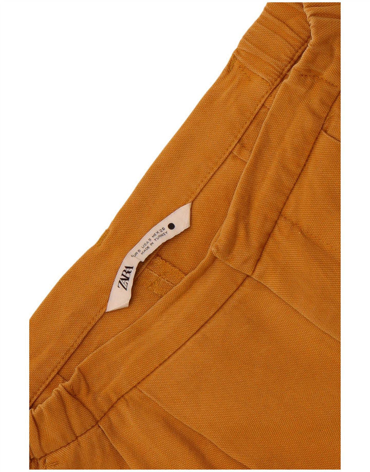 Женские чиносы со складками Zara, маленькие W26, коричневые