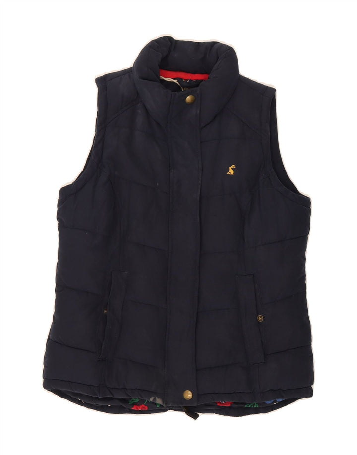 JOULES Womens Padded Gilet UK 8 Small  Navy Blue Polyester Vintage Joules and Second-Hand Joules from Messina Hembry 