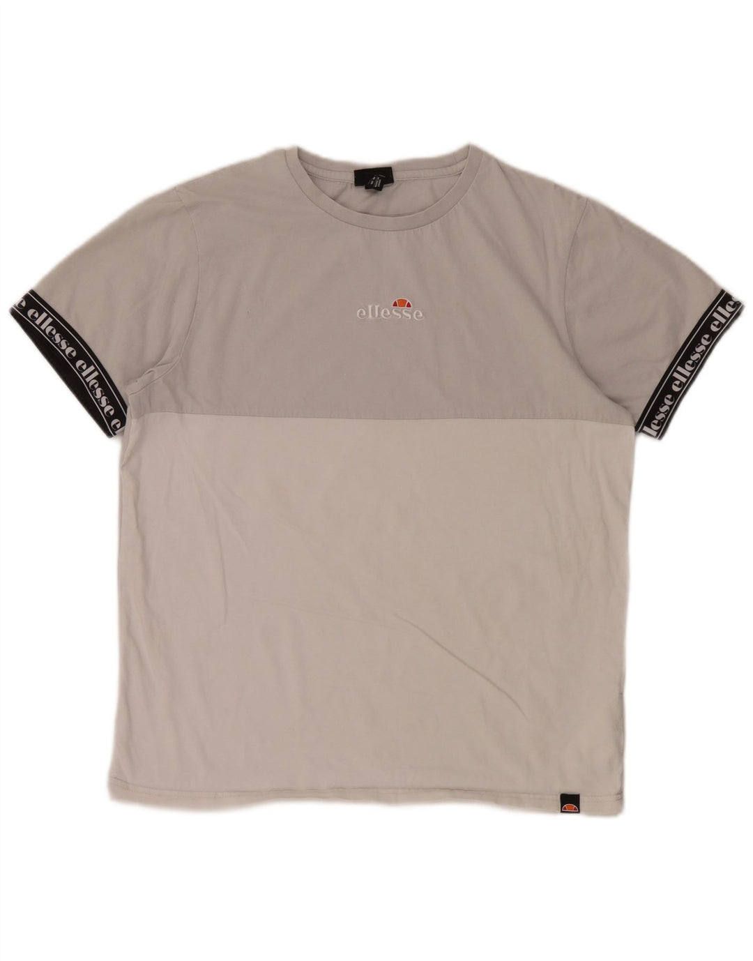 Мужская футболка Ellesse с рисунком, средний серый цвет, хлопок с цветными блоками