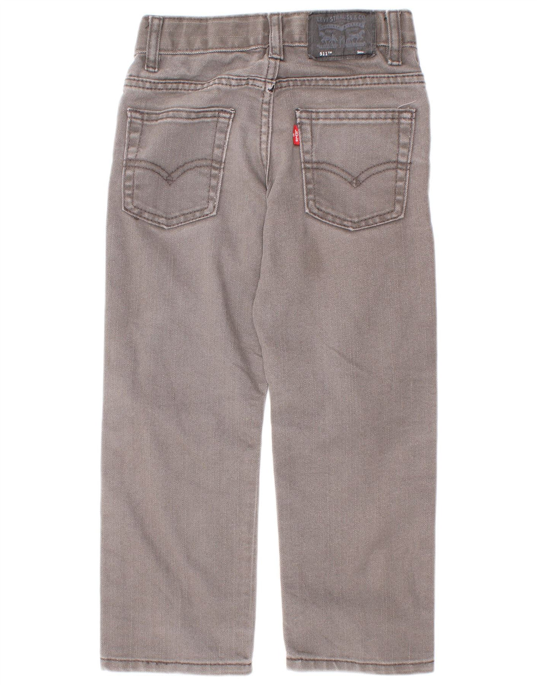 Levi's Boys 511 Потертые узкие джинсы 4–5 лет W22 L18 Серый хлопок