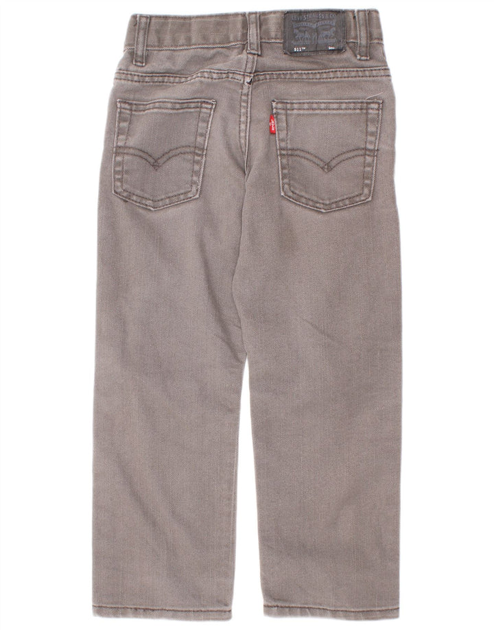 Levi's Boys 511 Потертые узкие джинсы 4–5 лет W22 L18 Серый хлопок