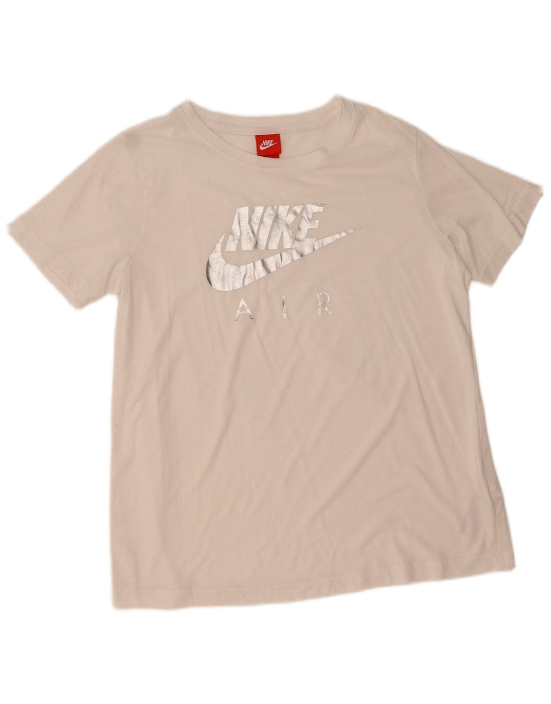 NIKE Womens Graphic T-Shirt Top UK 16 Large White Polyester