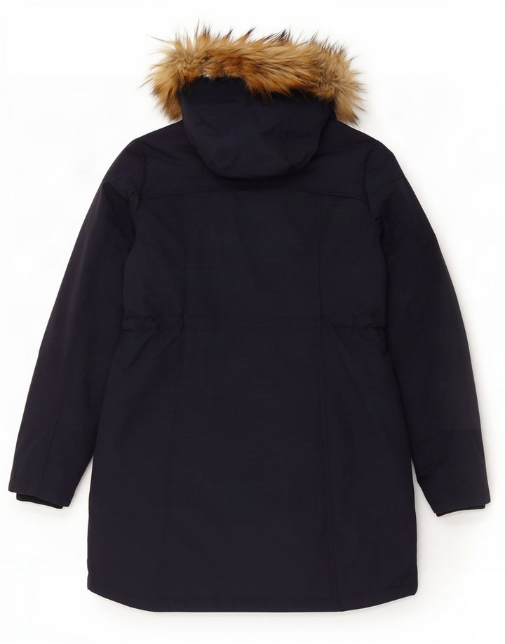 Женское стеганое пальто с капюшоном Fat Face UK 14, средний темно-синий, нейлон