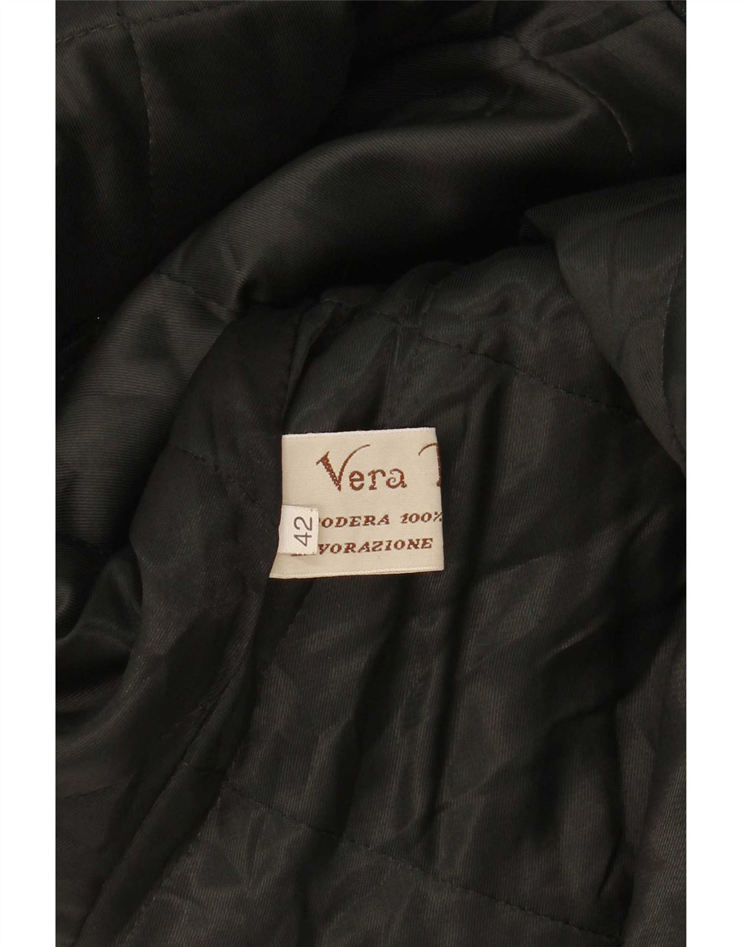 Винтажное женское кожаное пальто оверсайз IT 42 Medium Black