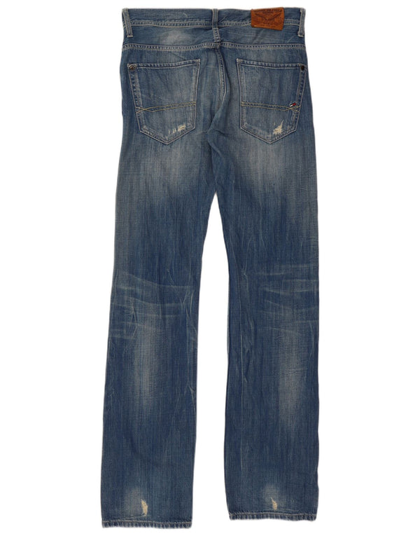 Мужские потертые прямые джинсы Tommy Hilfiger W32 L34 синие
