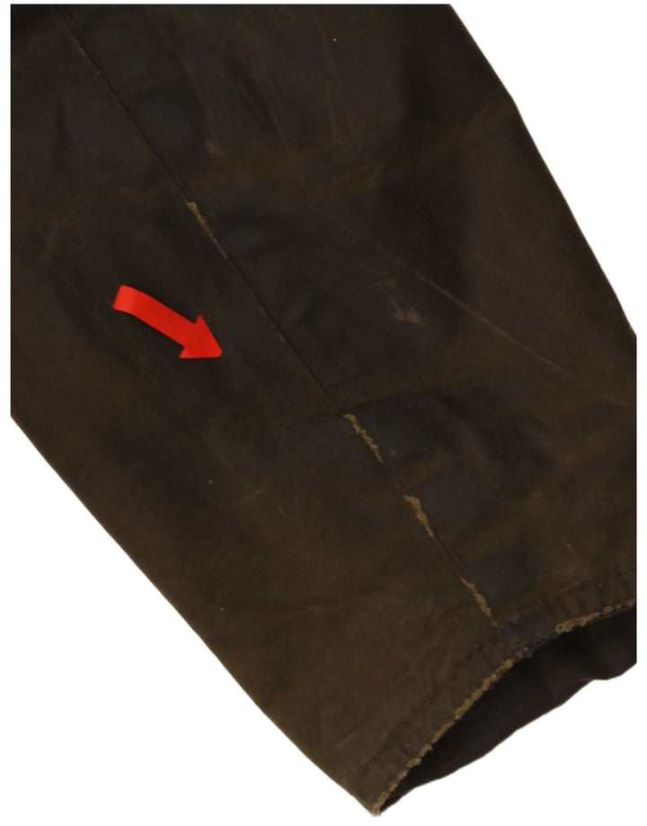 Женская куртка Barbour из вощеного хлопка с капюшоном UK 12, хлопок среднего цвета хаки