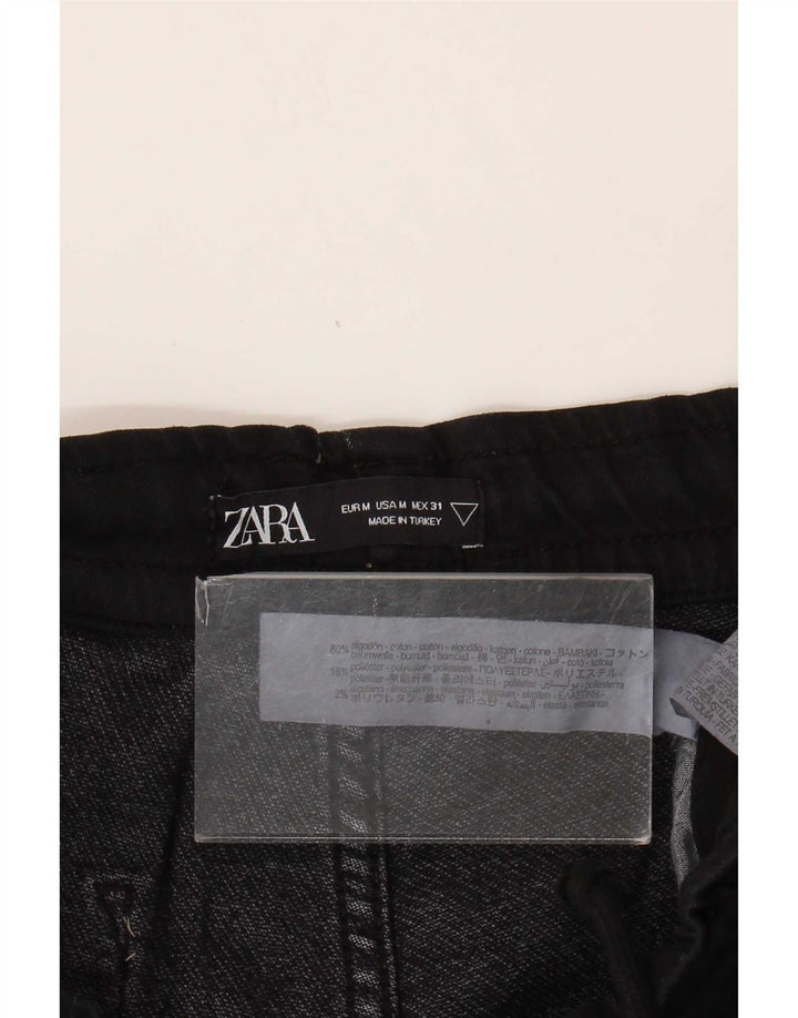 Мужские спортивные брюки Zara, джоггеры, средний черный, хлопок