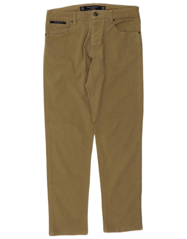 Hackett Мужские узкие повседневные брюки W34 L32 Хаки Хлопок