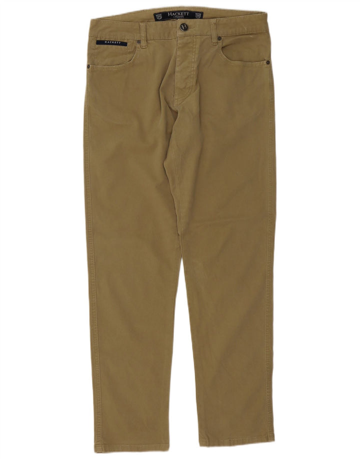 Hackett Мужские узкие повседневные брюки W34 L32 Хаки Хлопок