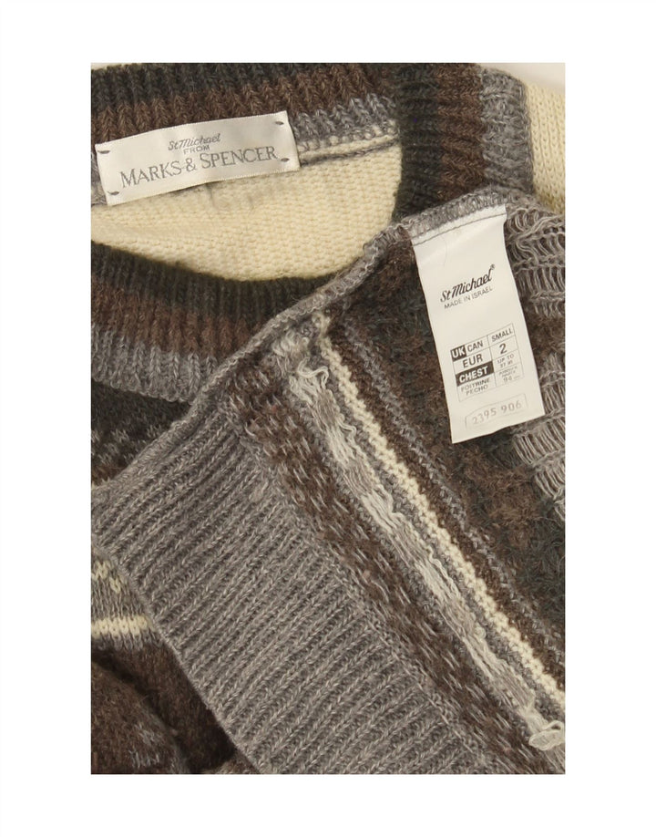 Мужской свитер с круглым вырезом Marks & Spencer St. Michael, маленький коричневый