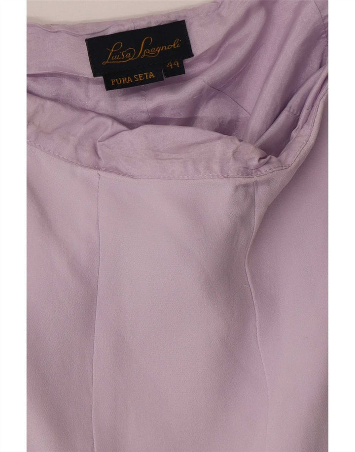Юбка Женская с рюшами Luisa Spagnoli IT 44 Medium W30 Фиолетовый Шелк