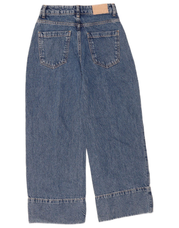 Женские джинсы свободного кроя с высокой талией Zara EU 32 2XS W22 L25, синие, хлопок