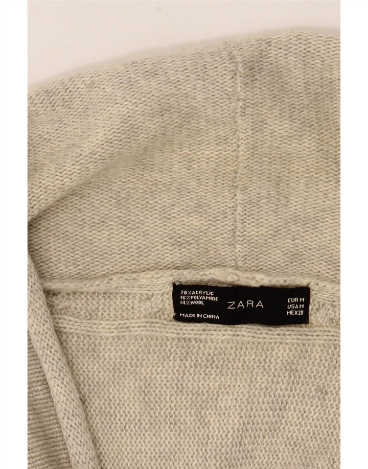 Женский джемпер-болеро Zara UK 12, средний серый в крапинку