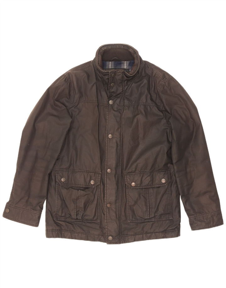 Мужская куртка из вощеного хлопка Crew Clothing UK 38, средний черный хлопок