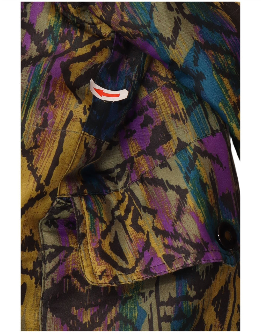 Винтажная женская ветровка EU 40, средний разноцветный геометрический узор