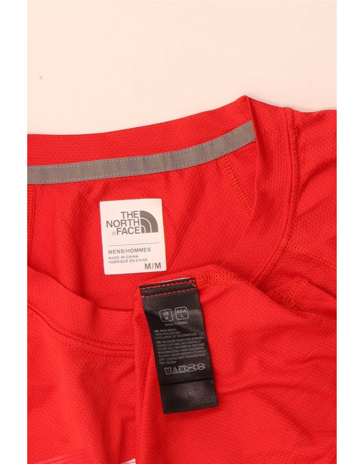 Мужская футболка с графическим рисунком The North Face, полиэстер среднего размера, красный