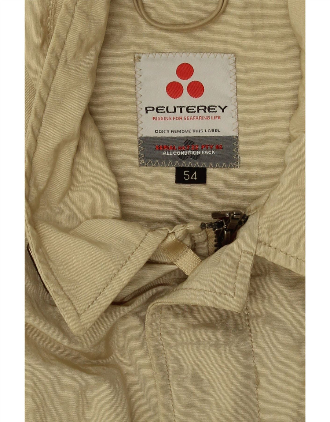 PEUTEREY Женский укороченный бомбер IT 54 3XL Бежевый Полиамид