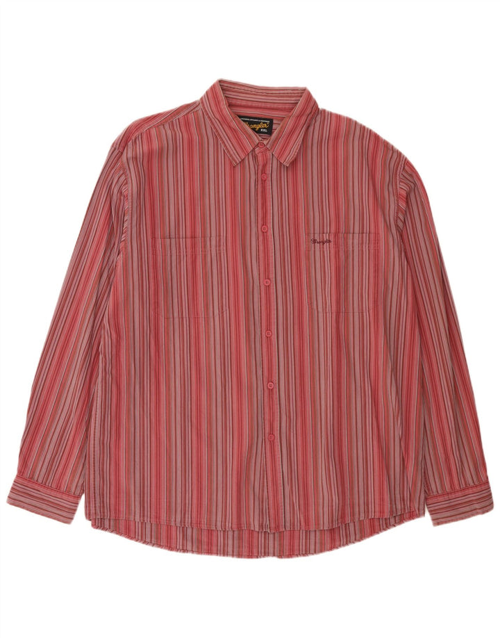 Мужская рубашка Wrangler 2XL из хлопка в красную полоску
