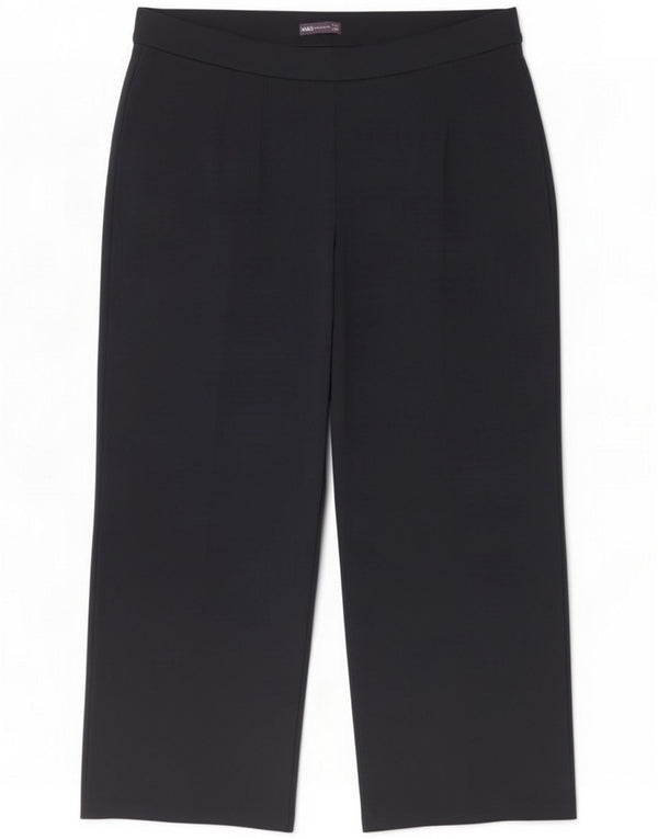 Женские повседневные брюки с высокой талией Marks & Spencer UK 22 3XL W40 L28 Темно-синий Bl