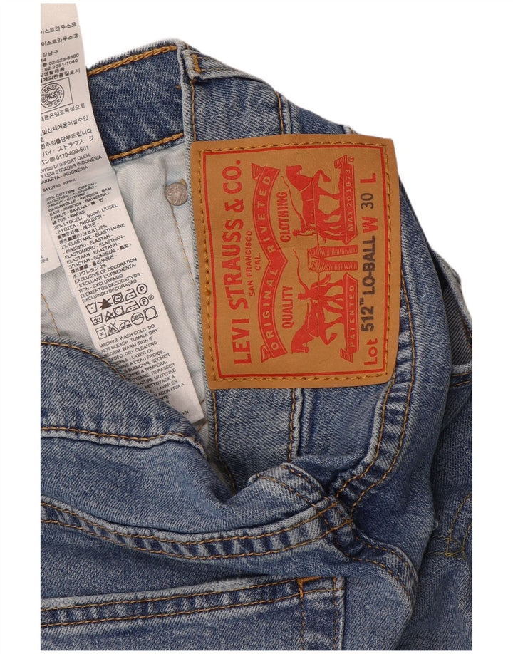 Женские узкие зауженные джинсы Levi's W30 L32, синий хлопок