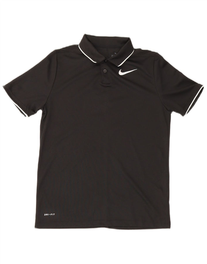 Рубашка-поло Nike для мальчиков Dri Fit, 12–13 лет, большая, черная, полиэстер