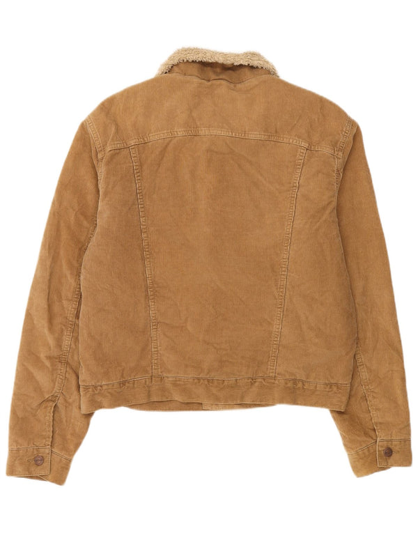 Мужская вельветовая куртка Wrangler из шерпа UK 40, большая бежевая, хлопок