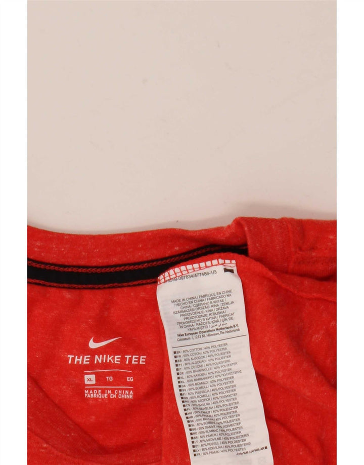 Мужская футболка Nike Top XL, красный хлопок с крапинками