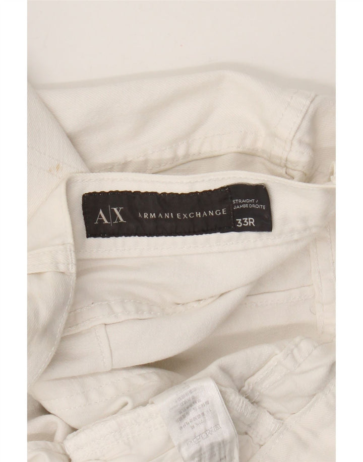 Мужские джинсы Armani Exchange Slim W33 L28, белый хлопок