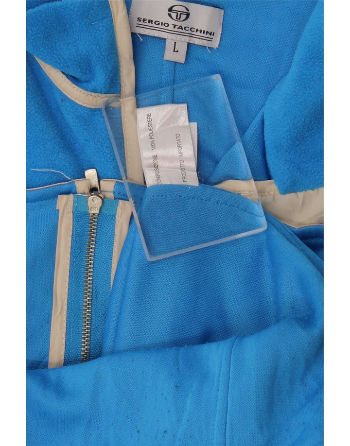 Женская флисовая куртка SERGIO TACCHINI UK 14, полиэстер в большую синюю полоску
