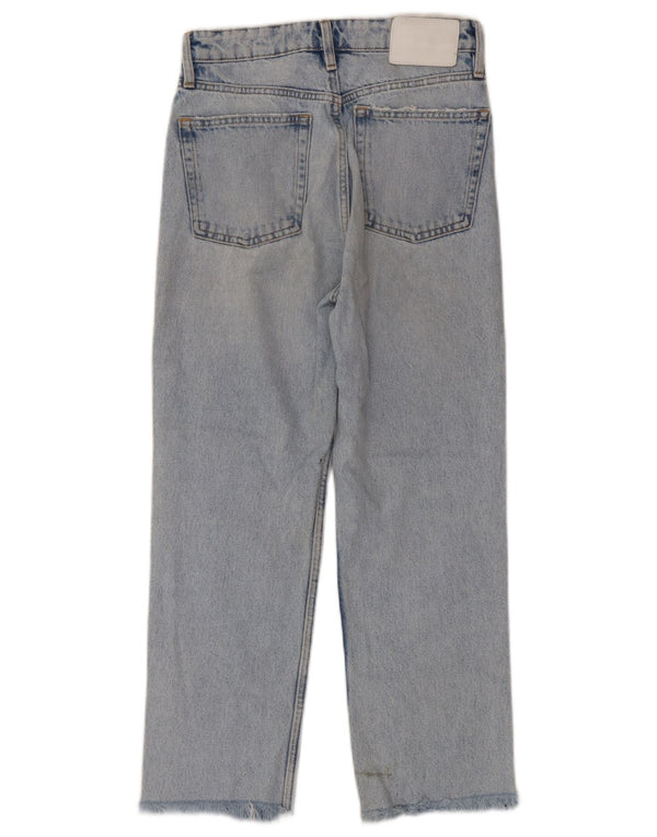 Женские укороченные прямые джинсы Zara EU 34 2XS W24 L25 синие