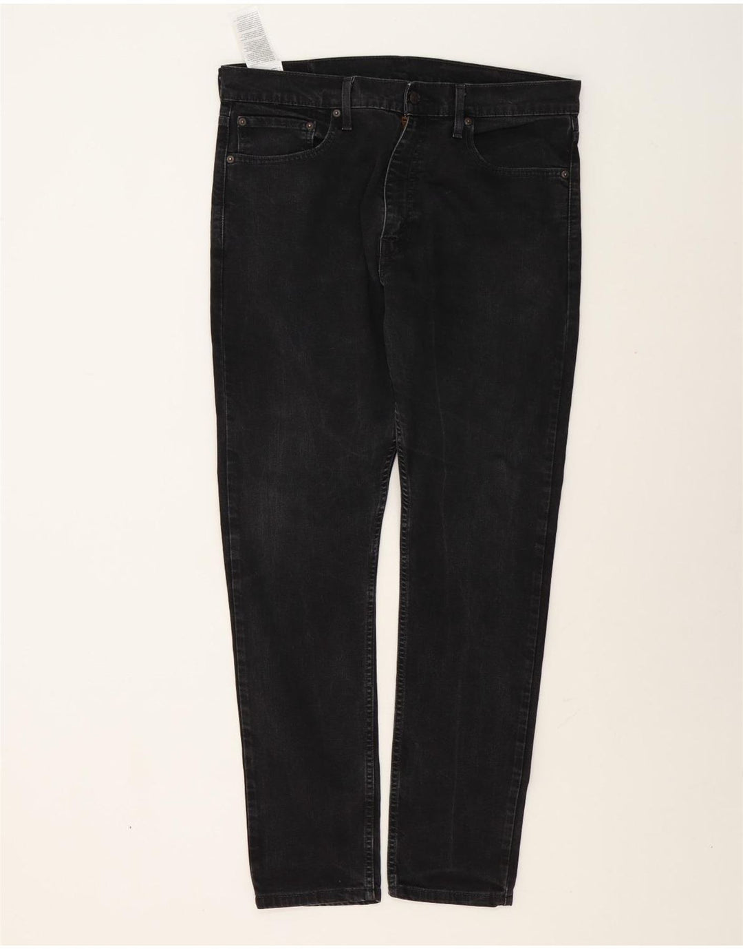 Мужские узкие зауженные джинсы Levi's W36 L32, черный хлопок