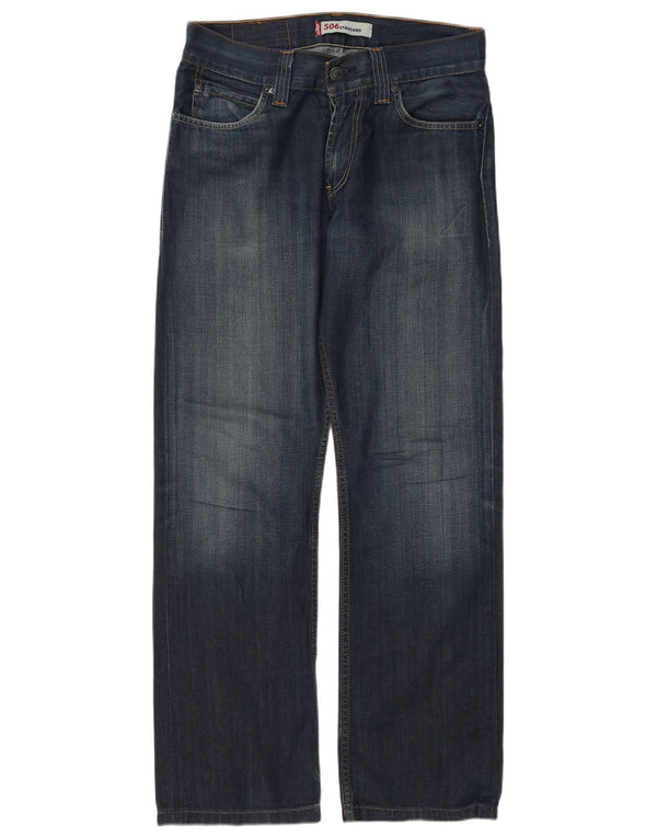 Мужские прямые джинсы LEVI'S 506 Standard Fit W31 L30 синие, хлопок