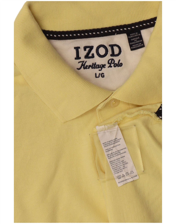 Мужская рубашка поло Izod, большая желтая хлопковая