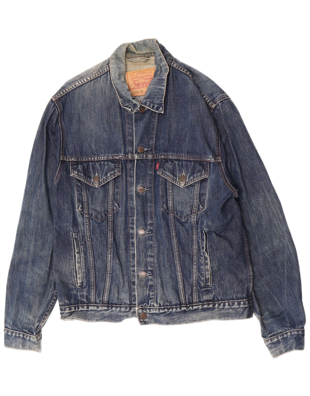 Мужская джинсовая куртка Levi's 70503 UK 40, большая синяя, хлопок