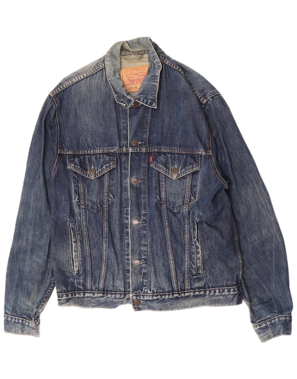 Мужская джинсовая куртка Levi's 70503 UK 40, большая синяя, хлопок