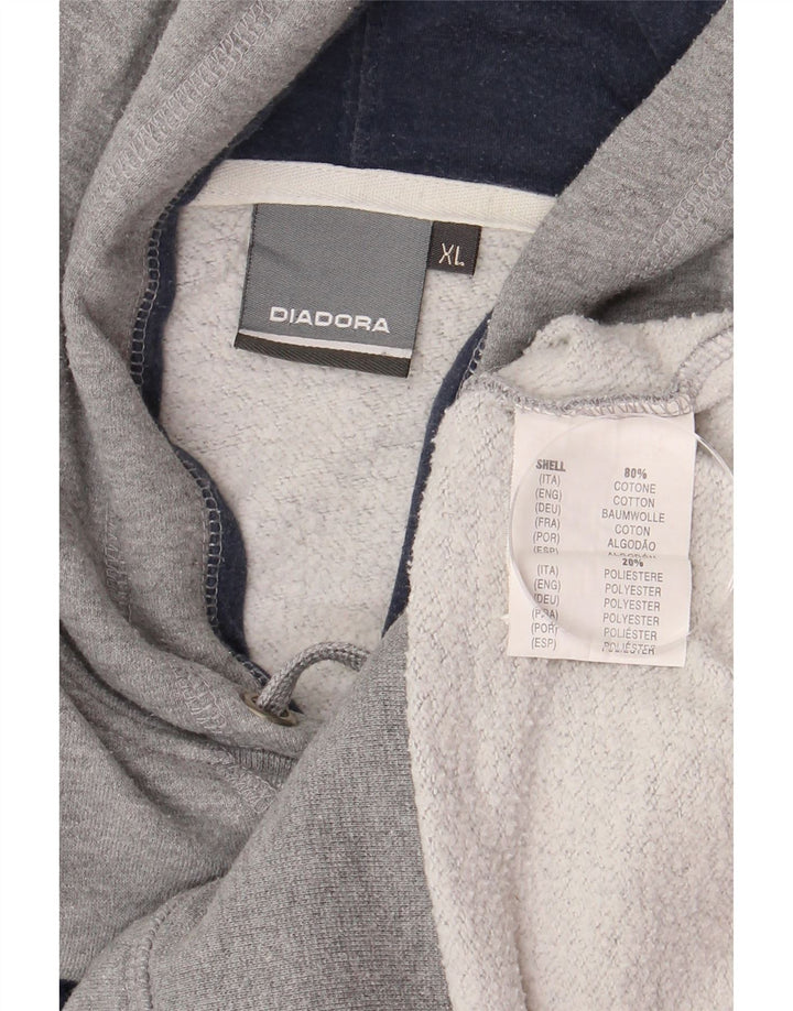 Мужской джемпер с капюшоном Diadora XL, серый хлопок