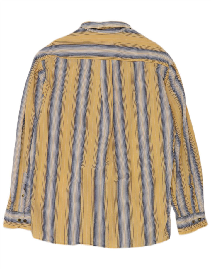 VINTAGE Мужская рубашка из хлопка в большую желтую полоску
