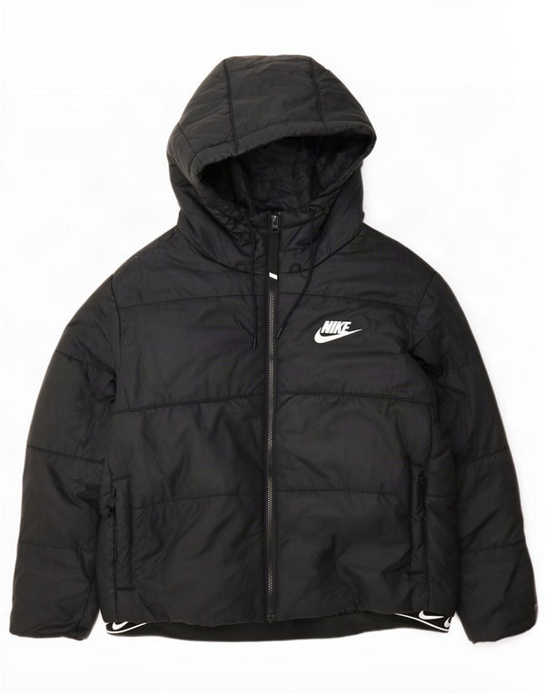 Женская утепленная куртка с капюшоном и графикой Nike Therma-Fit UK 18 XL, черная