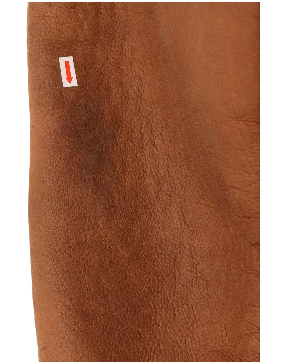 Винтажная мужская короткая дубленка UK 38 Средне-коричневая кожаная классическая