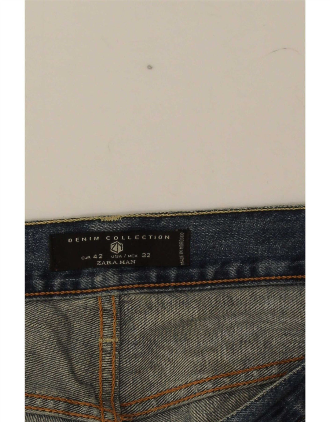 Мужские потертые узкие джинсы Zara EU 42, большие W32 L30, синие