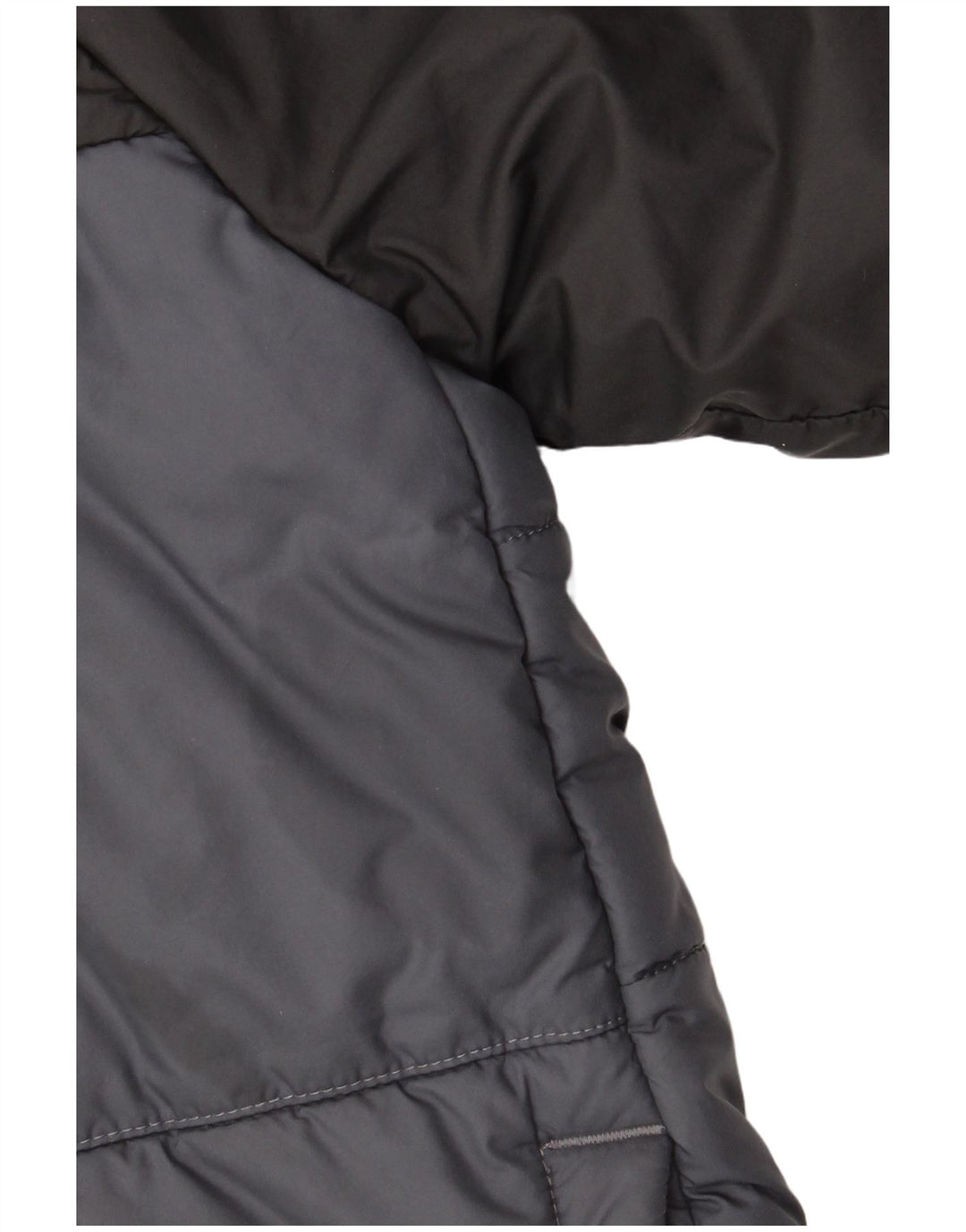 Стеганая куртка The North Face для мальчиков 11–12 лет, большая серая с цветными блоками