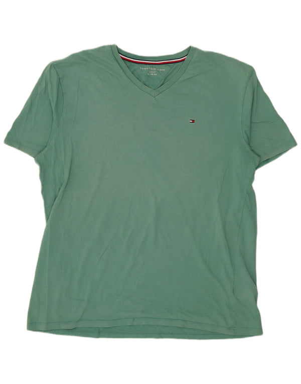 Мужская футболка Tommy Hilfiger Top XL, зеленый хлопок