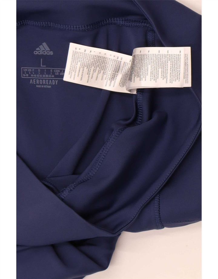 Женские леггинсы Adidas Aeroready UK 16, большие темно-синие, полиэстер
